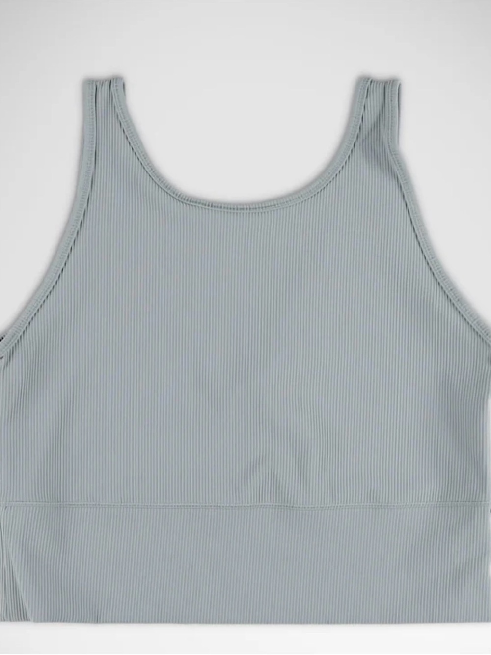 Lululemon Power Pivot Ribbed Tank in Rhino Grey